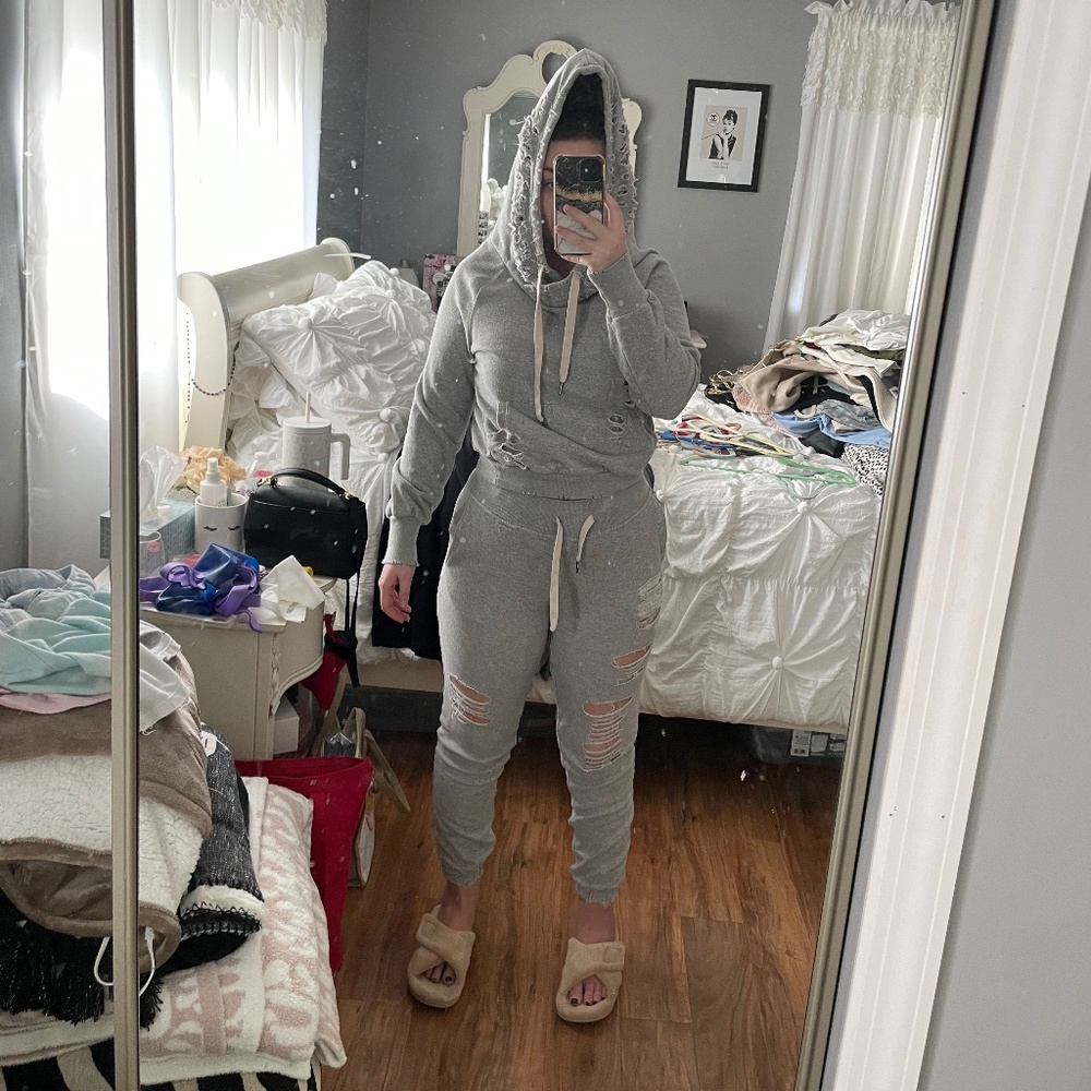 Grey sweat set